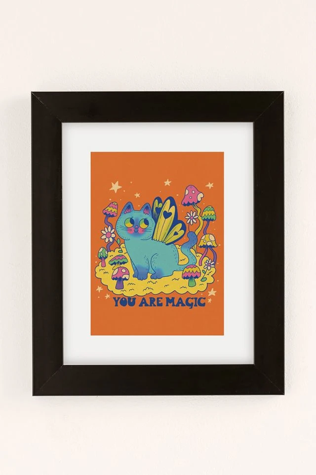 Best Sale π― Pinkgabbercat You Are Magic Art Print Black Matte Frame π - Image 2