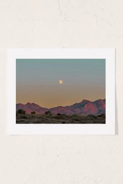 Best Sale 👏 Desertxpalm Sunset Moon Ridge Art Print No Frame 🛒