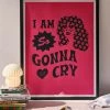 Best deal 🥰 Cowgirl UFO I Am So Gonna Cry Hot Pink Art Print Black Wood Frame 👏