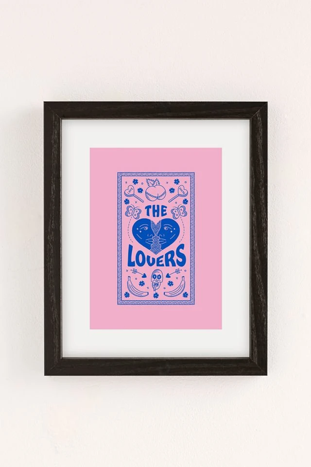 Promo β¨ Cowgirl UFO The Lovers Art Print Black Wood Frame π - Image 2