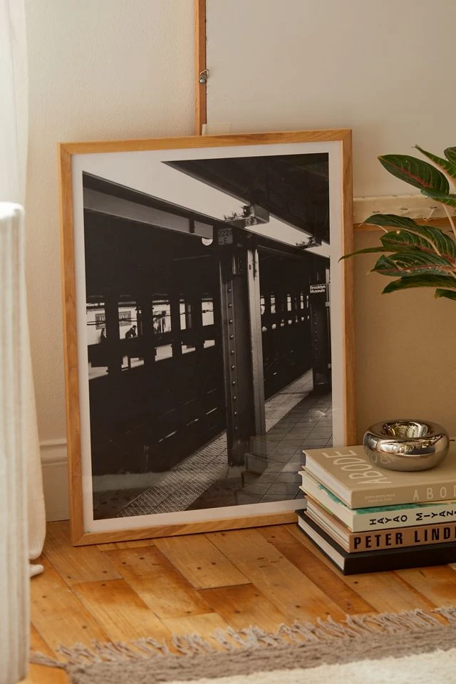 Budget π Bethany Young Photography Brooklyn Subway Art Print Natural Wood Frame β