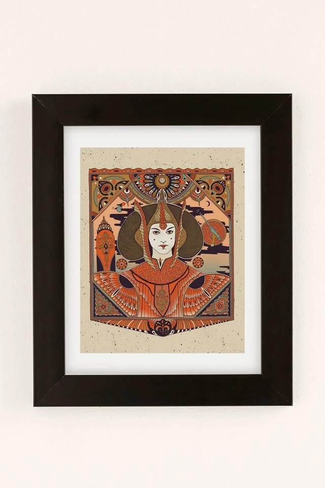 Best Sale π "Red Queen - Padme Amidala" By Cassidy Rae Marietta Framed Art Print Black Matte Frame β - Image 2