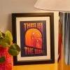 Hot Sale 🧨 "Retro Mando - Orange Sunset" By Berlin Michelle Framed Art Print Black Matte Frame 😀
