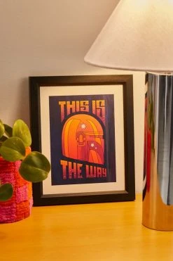 Hot Sale 🧨 "Retro Mando - Orange Sunset" By Berlin Michelle Framed Art Print Black Matte Frame 😀