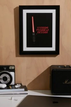 Best reviews of π "Lightsaber Sounds" By Teo Zirinis Framed Art Print Black Matte Frame π