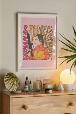 Promo ❤️ "Woman Of The Resistance - Leia Skywalker" By Doodle By Meg Framed Art Print White Matte Frame 😉