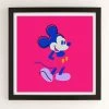 Best Pirce 😍 "Mickey Mouse Pink" By Sabrena Khadija Framed Art Print Black Matte Frame 😉