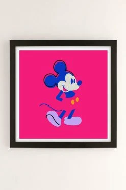 Best Pirce π "Mickey Mouse Pink" By Sabrena Khadija Framed Art Print Black Matte Frame π