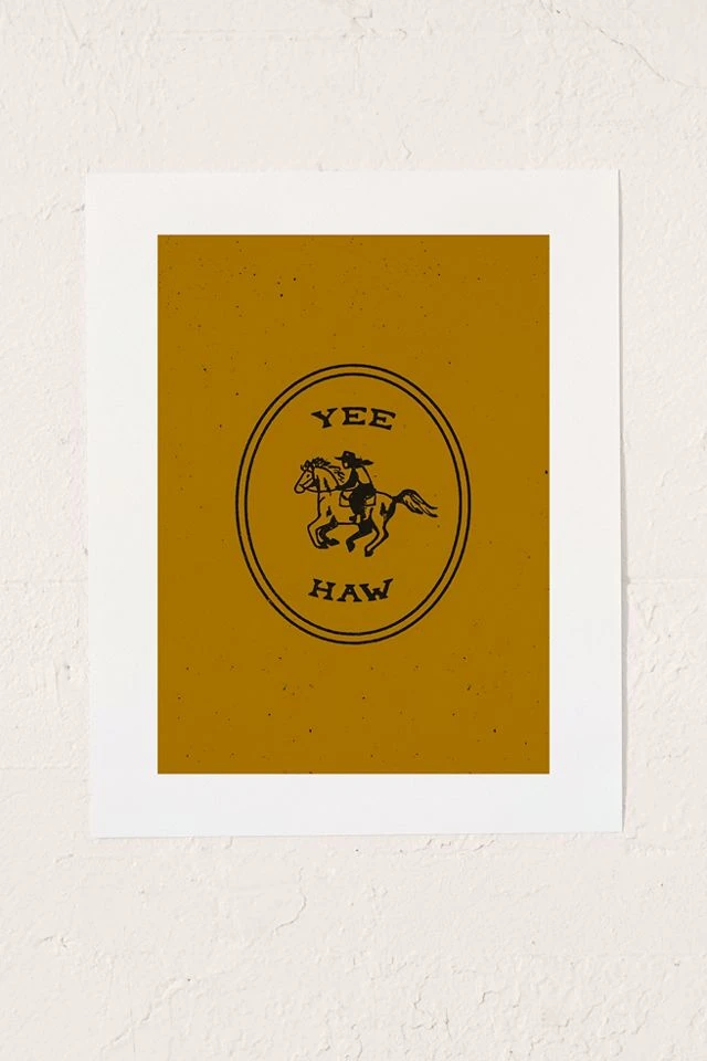 Best reviews of π Emma Boys Yee Haw In Gold Art Print No Frame π₯°
