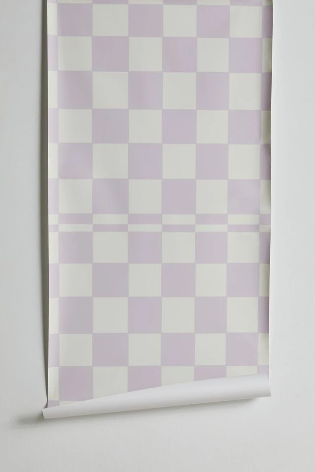 Brand new π Lane And Lucia Lilac Check Pattern Removable Wallpaper Multi π - Image 2