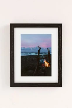 Buy ⌛ Cooper Pattison Pololu Valley Sunset Art Print Black Wood Frame ✔️