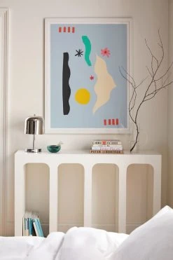 Brand new 🔔 Sandrapoliakov Flower Eyes Art Print Modern White ❤️