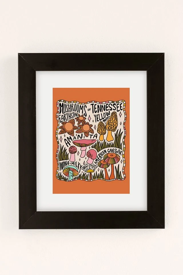 Discount β Doodle By Meg Mushrooms Of Tennessee Art Print Modern Black π - Image 2