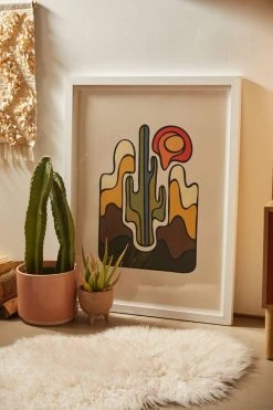 Flash Sale 😍 Majoih Art Desert Sun Art Print Modern White 😉