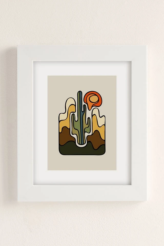 Flash Sale π Majoih Art Desert Sun Art Print Modern White π - Image 2