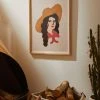 Best reviews of 🔔 Nick Quintero Abstract Cowgirl Art Print Natural Wood Frame 🥰